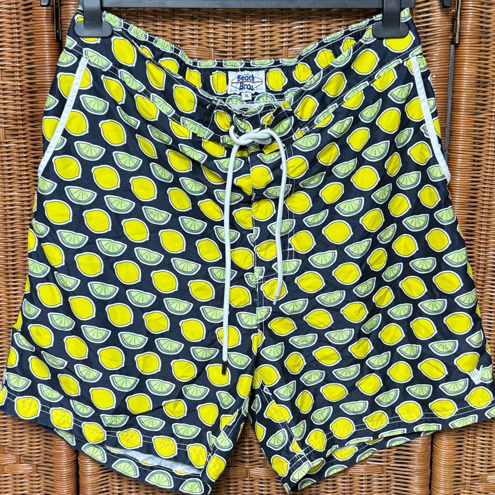 Beach Bros Lemon & Lime Swim Trunks Men’s Size XL